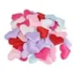 100/200pcs Romantic Sponge Satin Fabric Heart Petals Wedding Confetti Bed Table Heart Petals Wedding Valentine Decoration