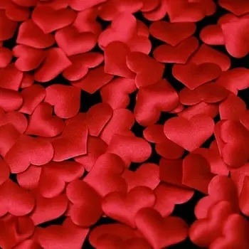 100/200pcs Romantic Sponge Satin Fabric Heart Petals Wedding Confetti Bed Table Heart Petals Wedding Valentine Decoration