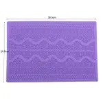 3 line Silicone Embossing Sugar Lace Mould Gum Paste Fondant Icing Cake Decoration Mat style 3