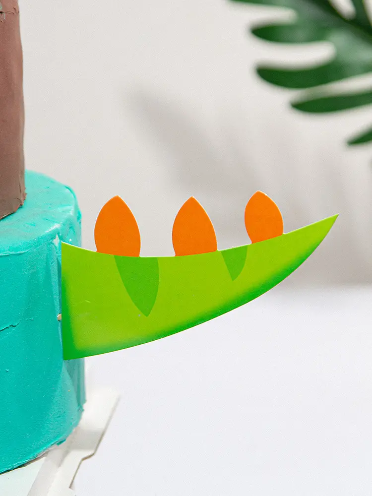 3pcs Dinosaur cake topper theme set
