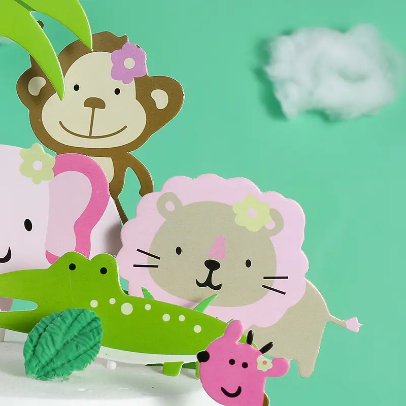 7 pcs cute Animal cake/cupcake topper theme cake decoration