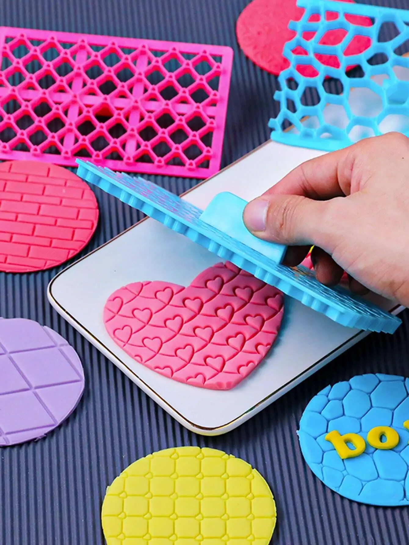 1pc Heart Shaped impression mat