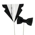 Black and white Suit Design for father,brother Cake Top Decoration