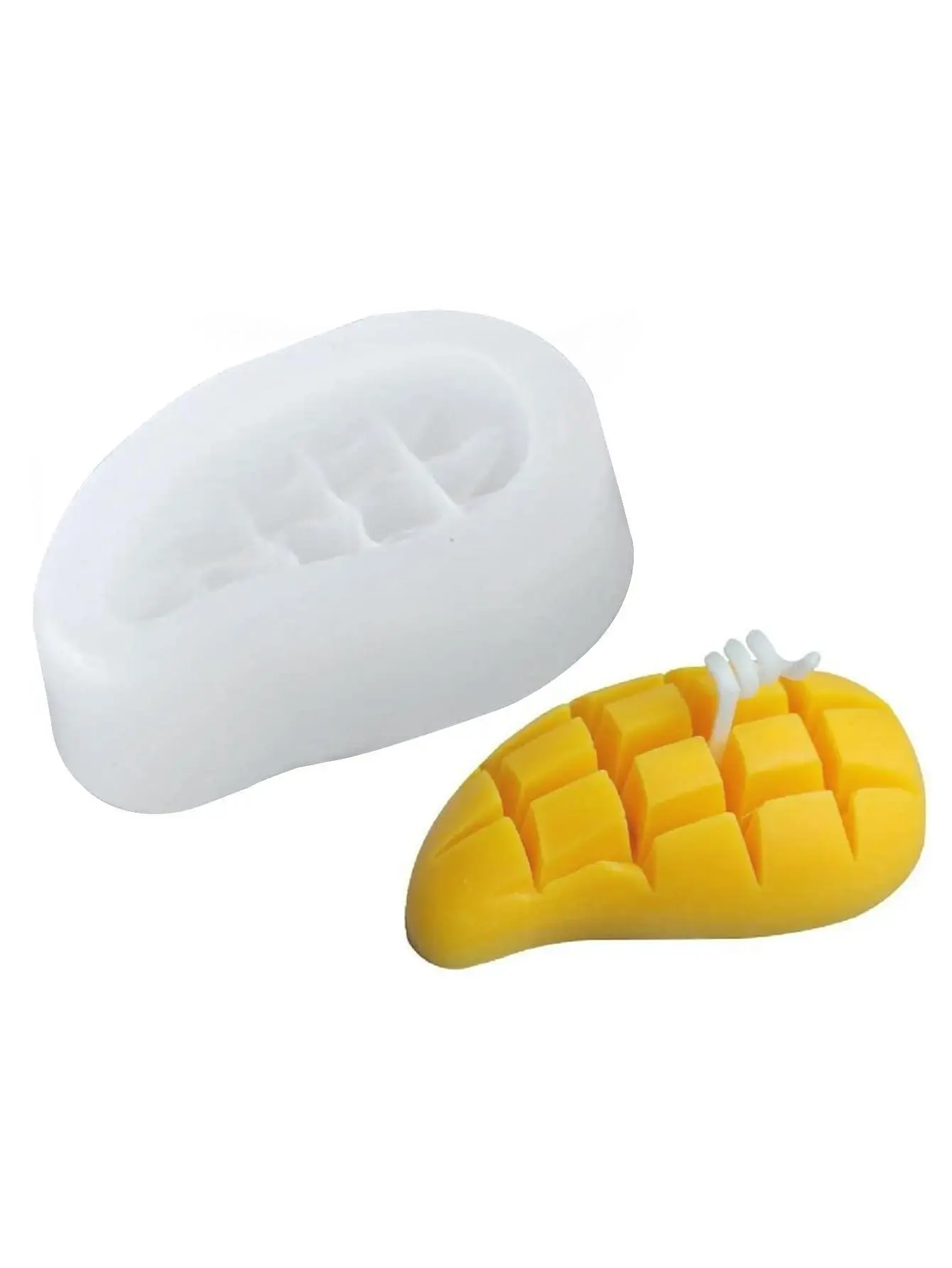 1pc exquisite mango shape silicone mould for soaps and candles