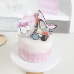 Girls makeup theme Lipstick & High Heel Decor Cake Topper