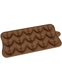 1pc 15 Grid Diamond Heart Shaped Silicone Chocolate Mold,Creative Romantic Diy Cake Decorating Tool For Kitchen,Ice Cube,Biscuit,Pastry Handmade Baking Mold