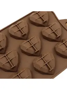 1pc 15 Grid Diamond Heart Shaped Silicone Chocolate Mold,Creative Romantic Diy Cake Decorating Tool For Kitchen,Ice Cube,Biscuit,Pastry Handmade Baking Mold