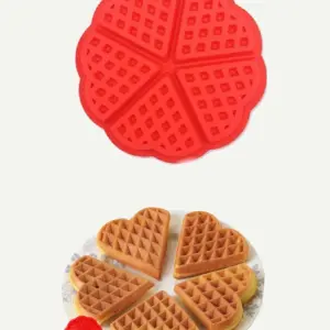 1pc Heart Shape Bakeware Silicone Waffle Mould