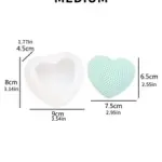 1pc Heart Shaped Candle Mold Weave Design Diy Chocolate,Baking,Plaster,Aromatherapy,Soap Mold
