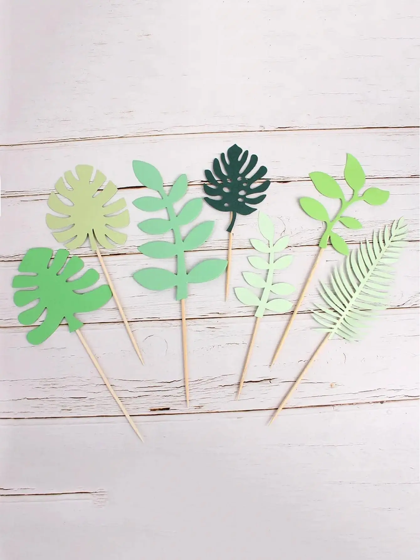 7pcs/Set Colorful Turtle-Shaped Leaf Cake Toppers,Christmas