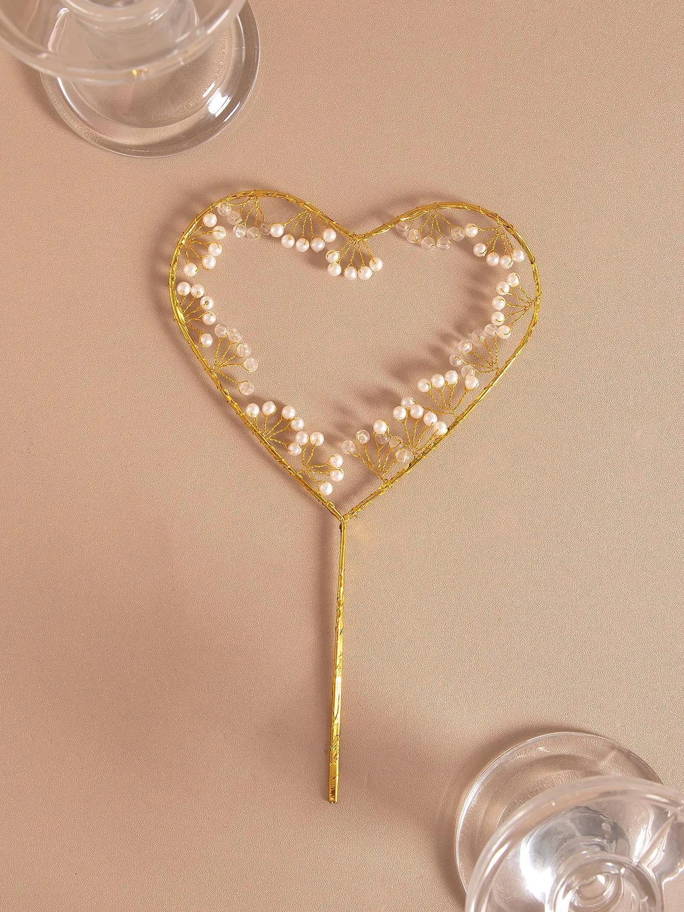 1pc led Heart Shaped Cake Topper Decoration