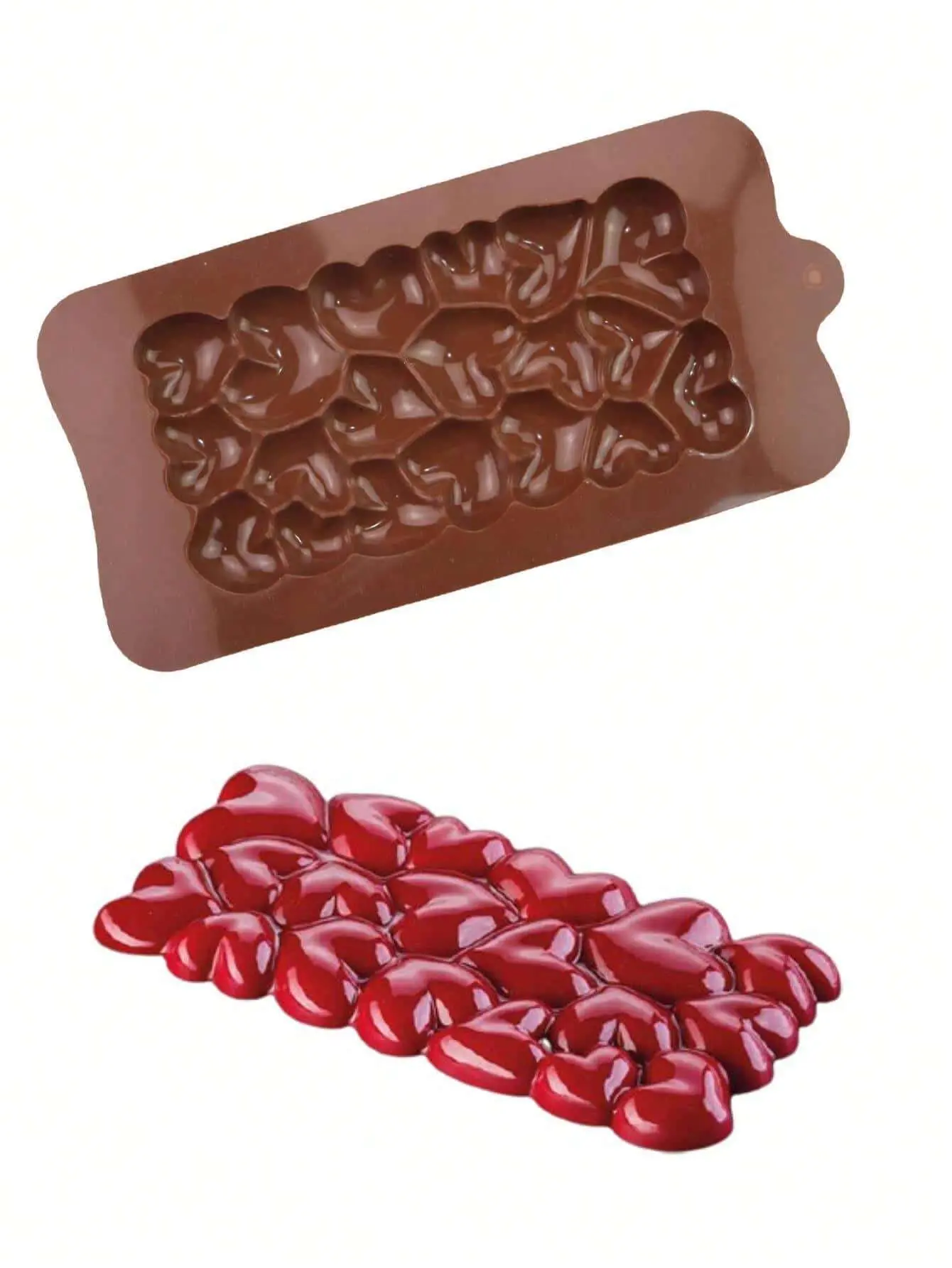 1pc Bubble Heart Shaped Silicone Mould for Chocolate,Candy,Cookie And Dessert