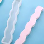 1pc wavy Shape Long Candle Silicone Mould