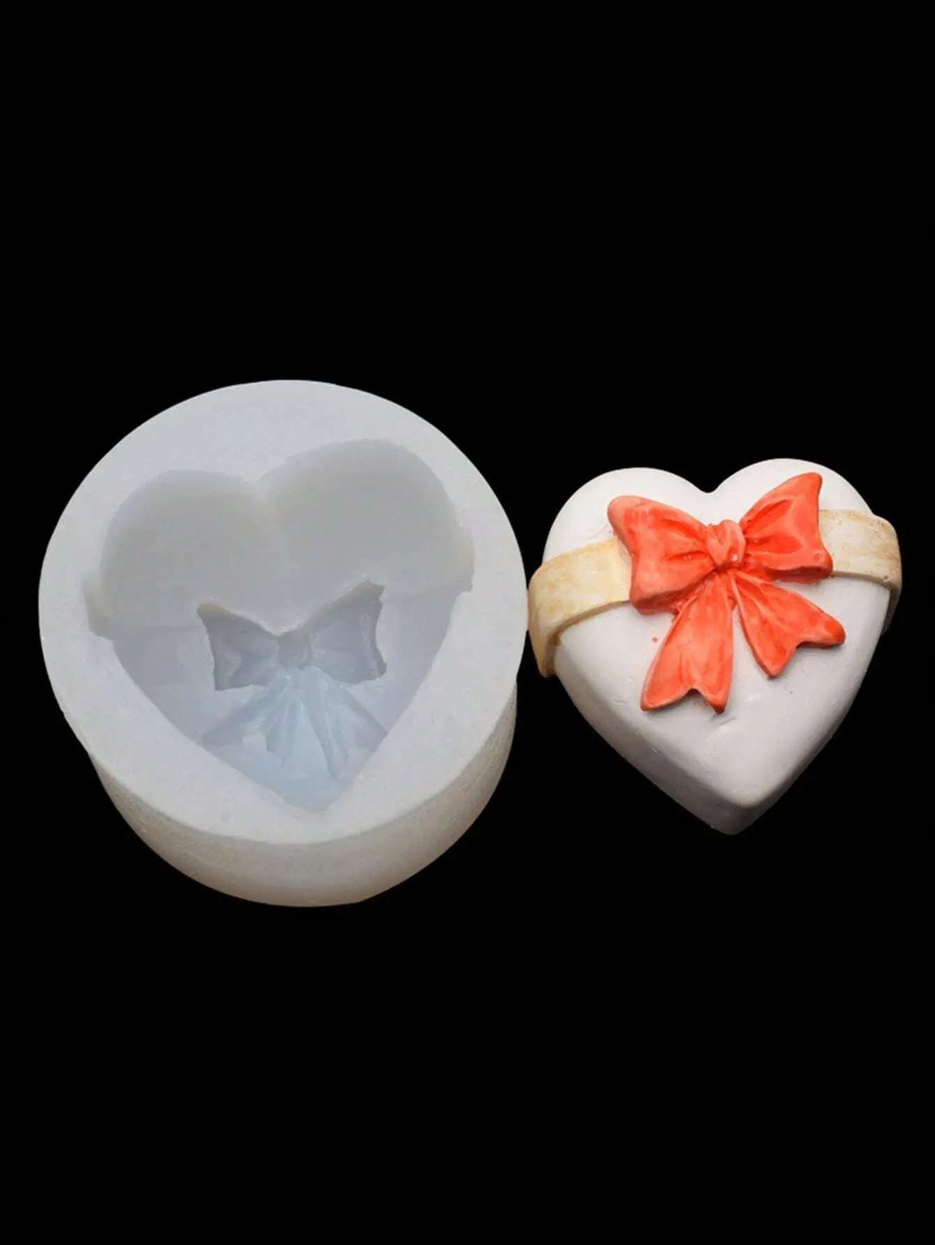 1pc Heart-shaped Rose Mousse Cake Silicone Mold For Valentine's Day,Wedding,Lover Gift,Aroma Plaster,Soap Grinding Tool,Better Offer With 2pcs