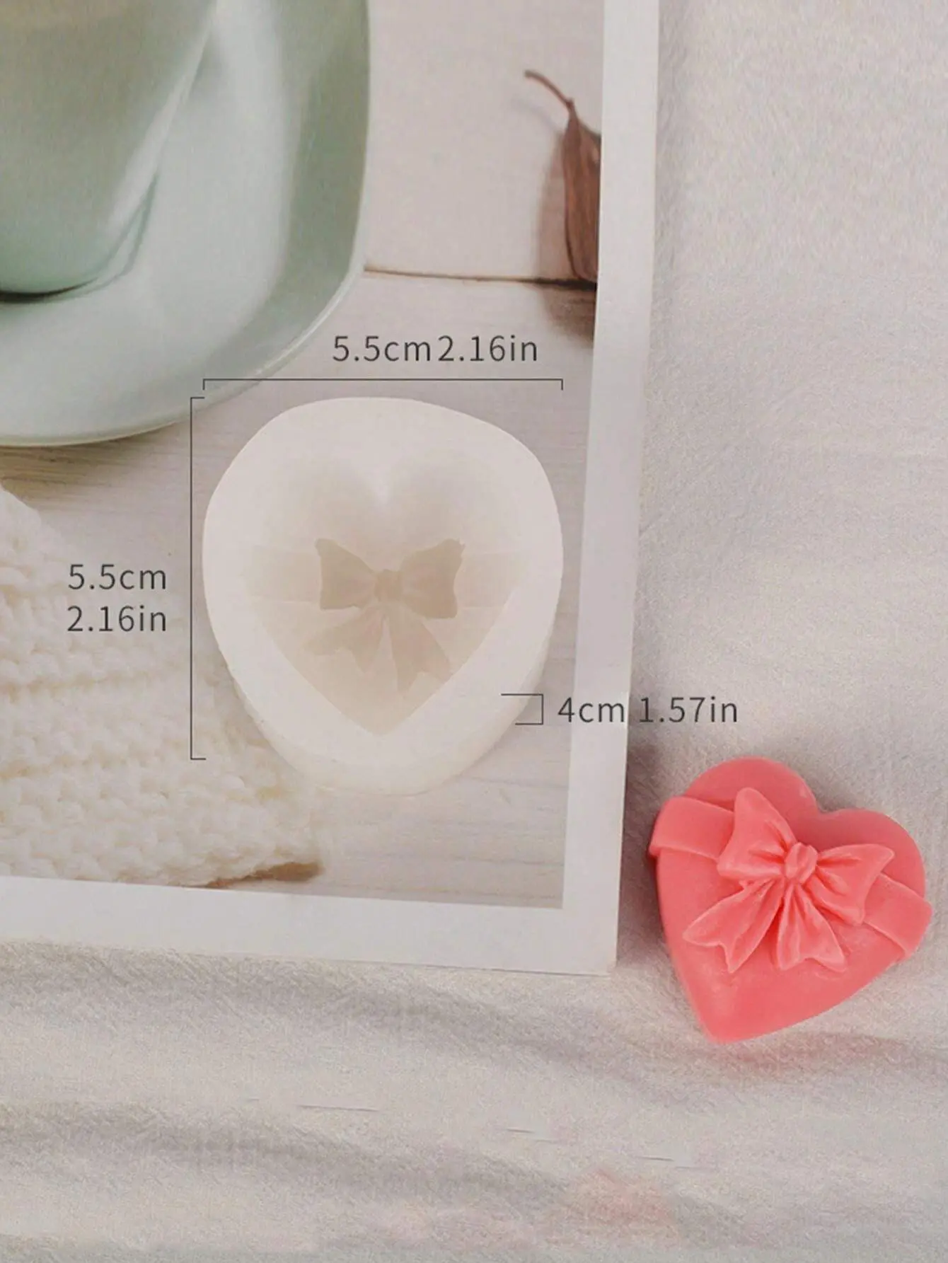 1pc Heart-shaped Rose Mousse Cake Silicone Mold For Valentine's Day,Wedding,Lover Gift,Aroma Plaster,Soap Grinding Tool,Better Offer With 2pcs