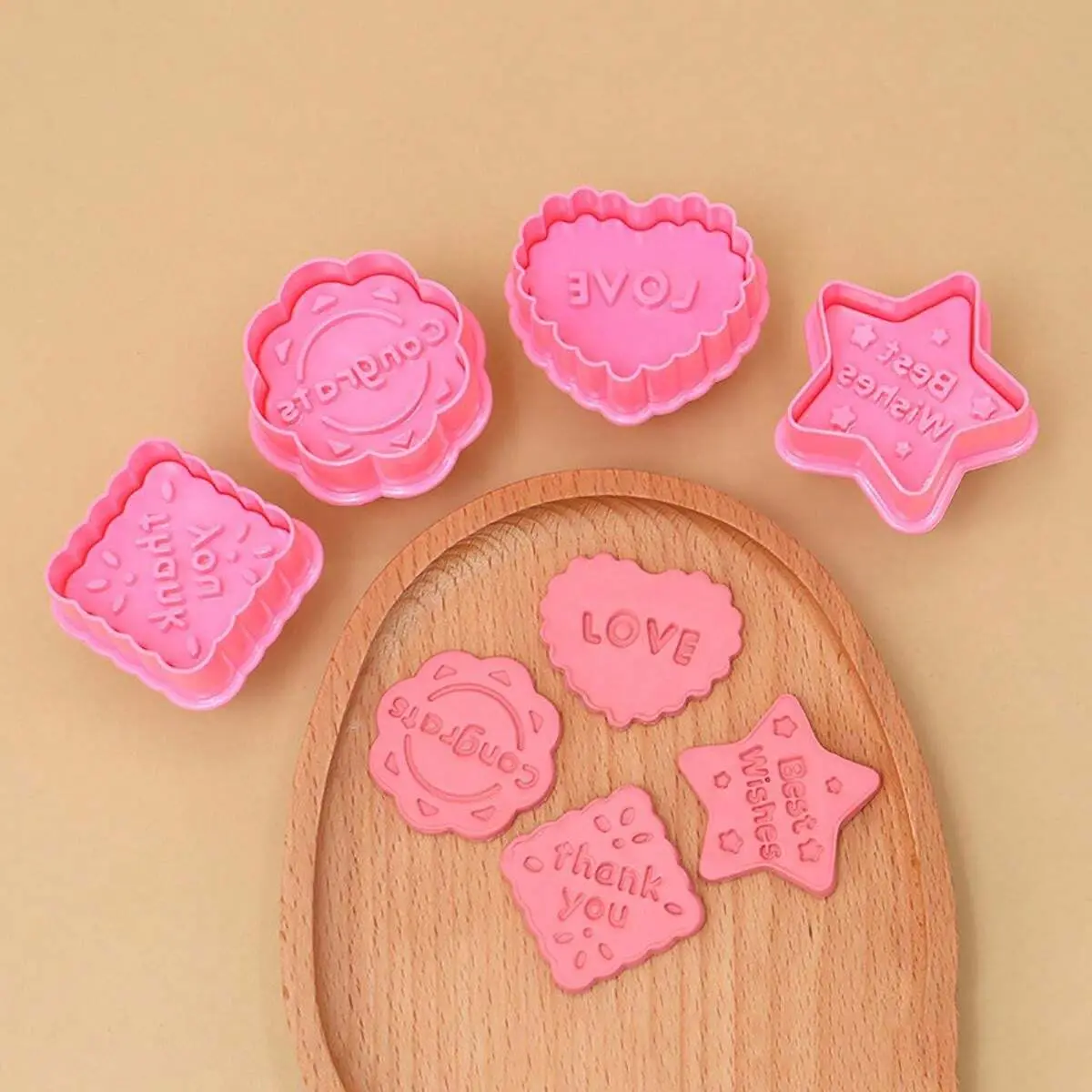 4pcs Cookie Cutter plunger set