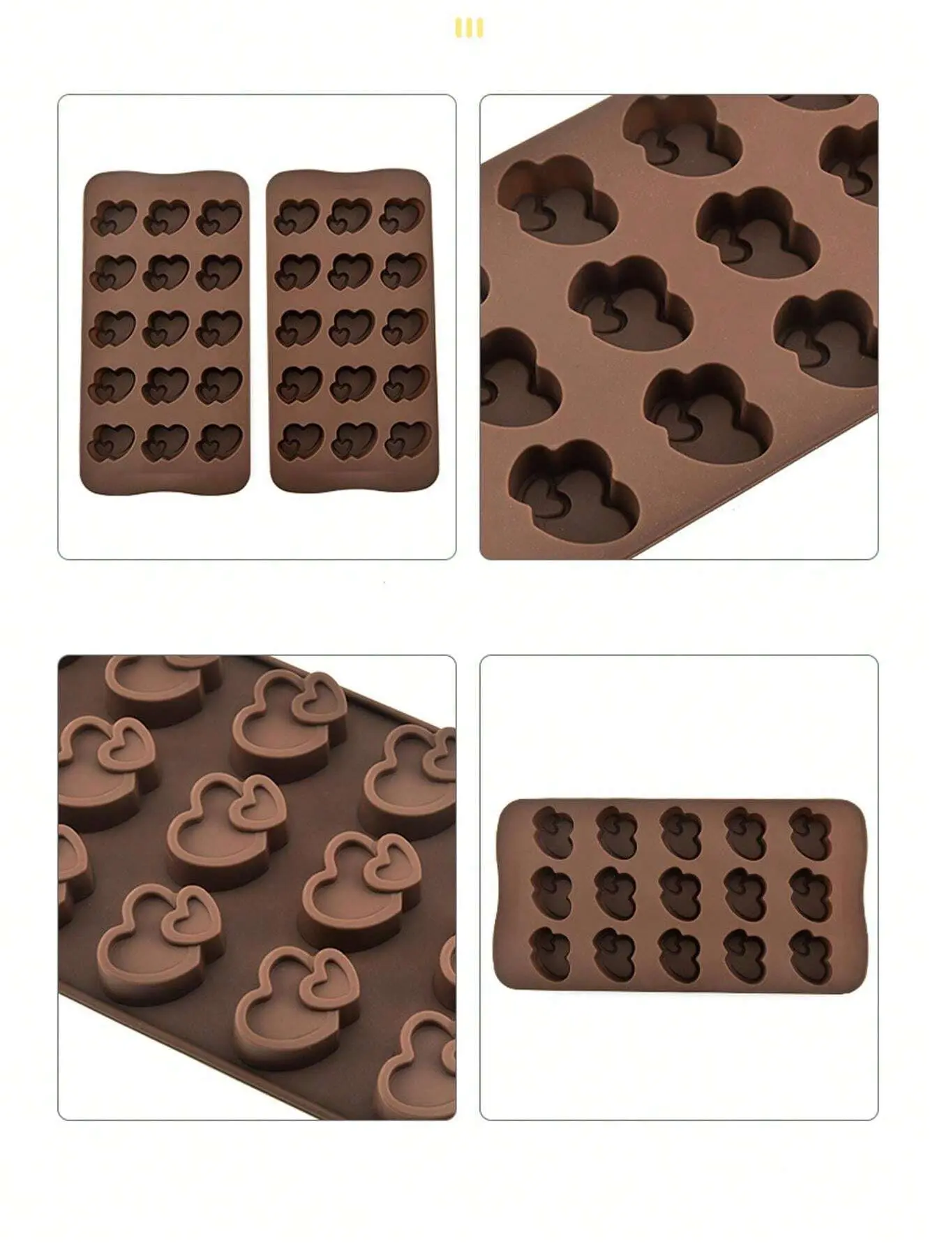 1pc Double heart silicone mould