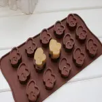 1pc Double heart silicone mould