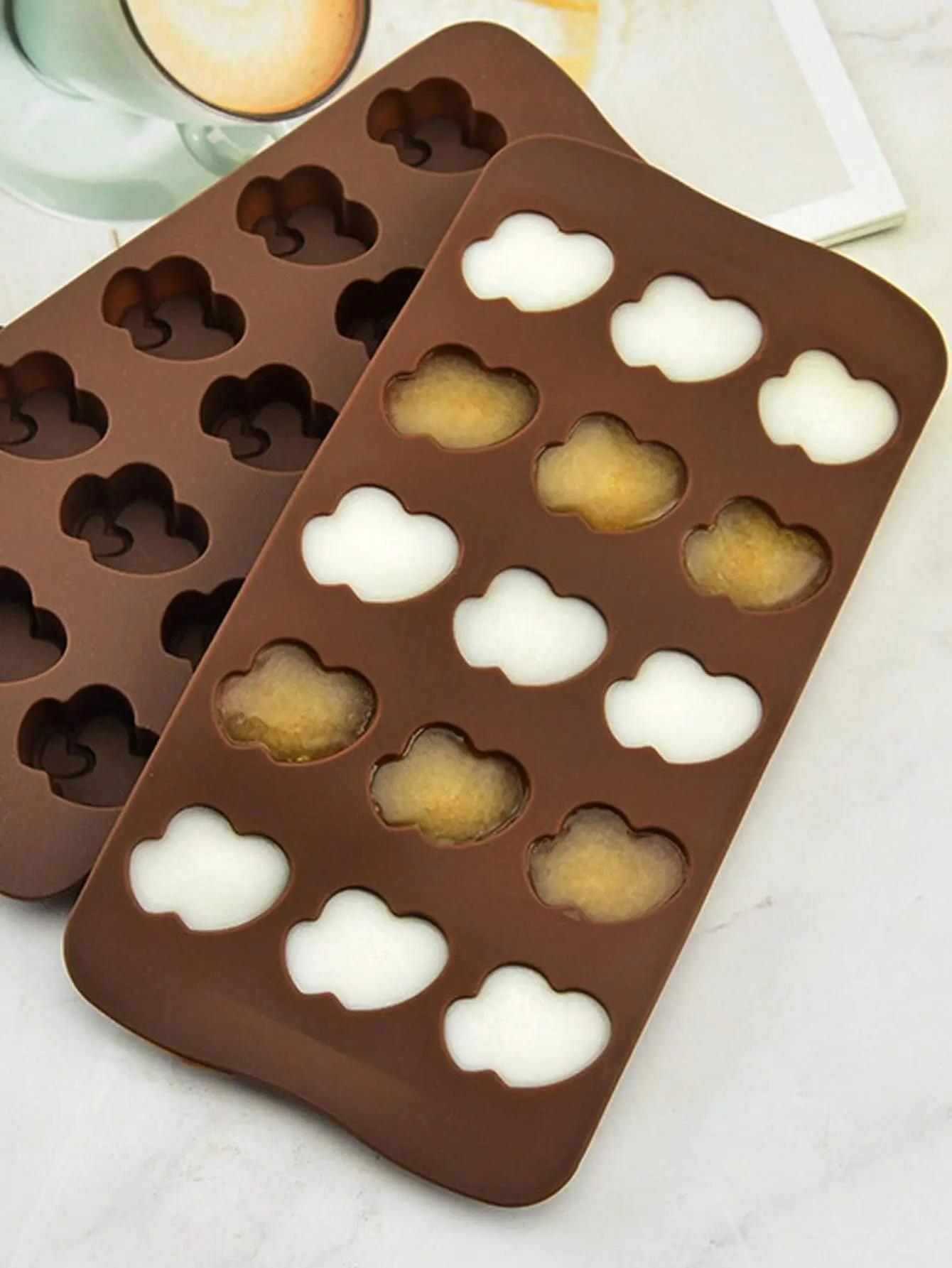 1pc Double heart silicone mould