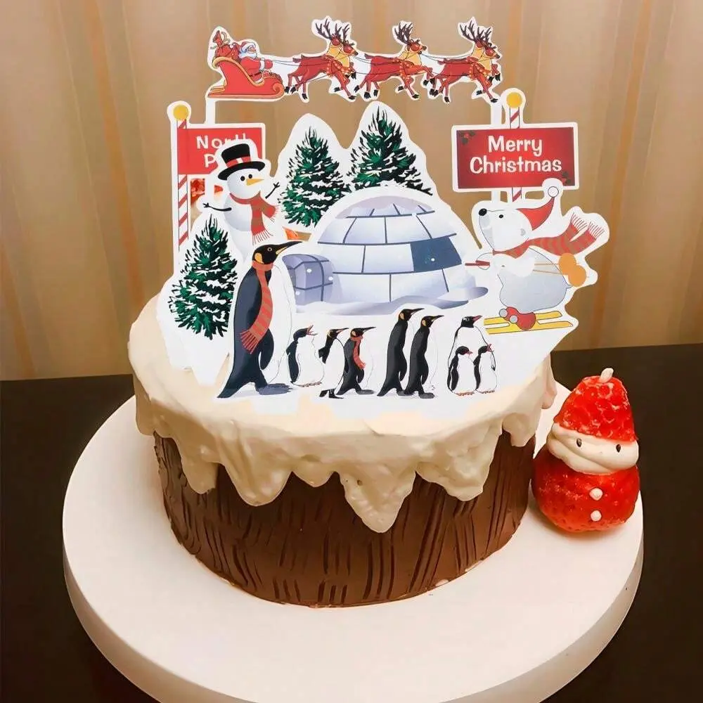 Christmas Paper Inserts,Suitable For Christmas Party,Baking Decoration Christmas Christmas Decor Christmas Decorations Christmas Gifts