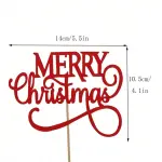 1pc Merry Christmas Cake Topper,Dessert Decor