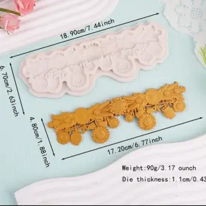 Floral boarder theme cake decorated mould