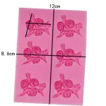 3 rose flower silicone mould