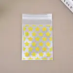 yellow colour star print cookie sleeve 10x8cm (50pcs )