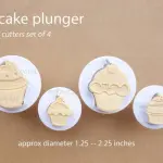 4 pcs ice cream and candy design cutter plunger set