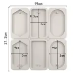 6 cavity Candle Wax aromatherapy silicone Mould style 7