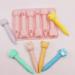 6 Cavity Cartoon Animal Theme Crayon Mold, Chocolate Mold, Resin DIY Silicone Mould