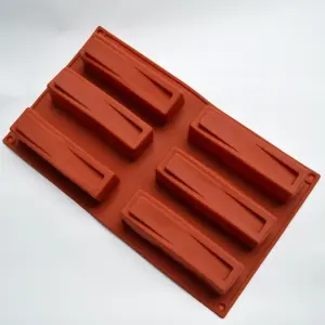 6 cavity Silicone rectangle pastry Entremet Mould