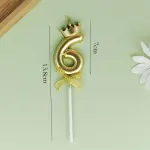 Six Number candle Golden Cake candle