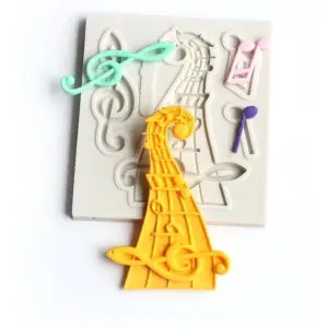 Musical notes silicone mould