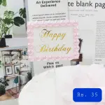 Square Happy Birthday Cake Topper