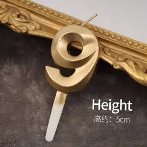 Nine Number candle Golden Cake candle