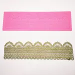 crown shaped Lace Silicone Cake Fondant Border Mould