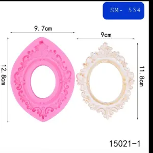 Oval Vintage Frame Silicone Mould