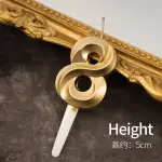Eight Number candle Golden Cake candle