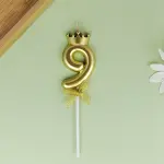 Nine Number candle Golden Cake candle