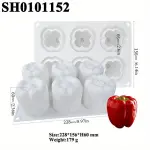 3D Capsicum Vegetable Silicone Mould