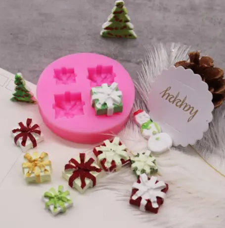 Christmas gift box silicone mould
