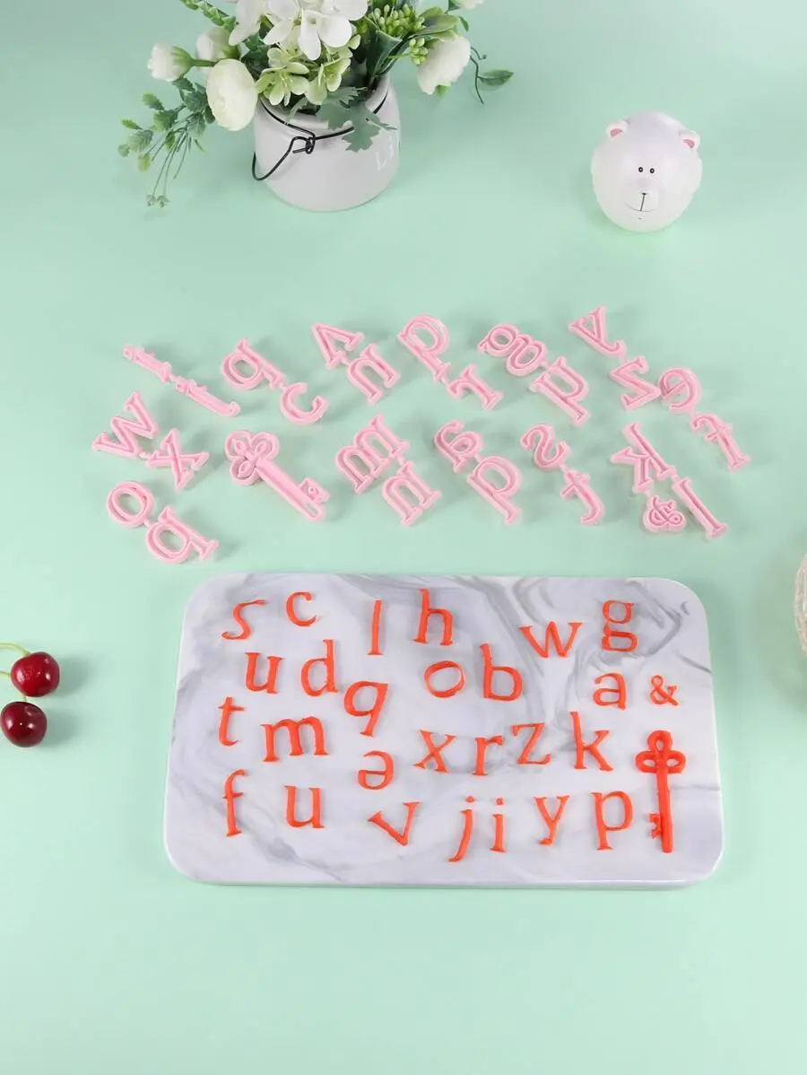 26pcs Alphabet Shaped Biscuit Mold