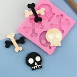 Skeleton Skull Bone Silicone Cake Fondant Mould