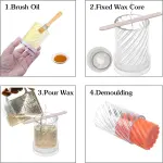 1 pcs Acrylic Cylinder Spiral Shape Candle Mould