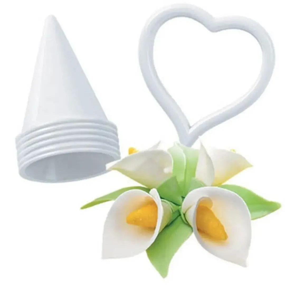 6 Pcs Icing Fondant Calla Lily Flower Cookie Cutter Mold Bakeware Tool Cutter Sugarcraft Paste Mold Cake Decorating Cutter Former