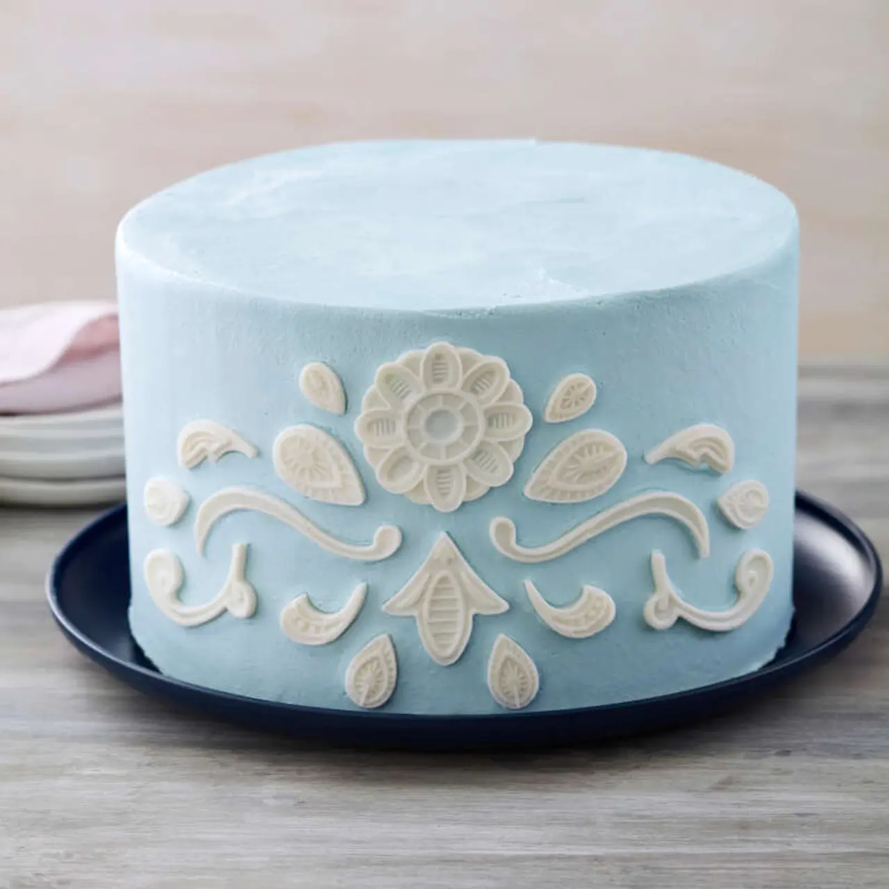 Lace flower boarder silicone Mould