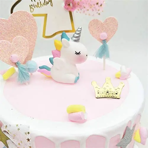 1 pcs Unicorn Cake Toppers Miniature Unicorn Figurines Mini Unicorn Toys cake toys