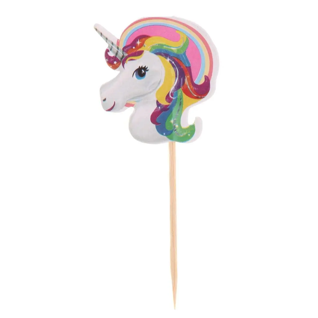 24 pcs Unicorn theme for Cake and cupcake Topper Decoration