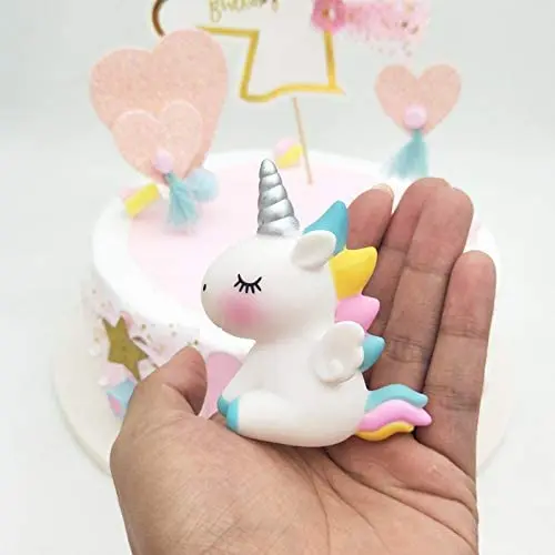 1 pcs Unicorn Cake Toppers Miniature Unicorn Figurines Mini Unicorn Toys cake toys